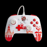 Controle Powera Wired (com Fio) - Mario Red/white - Switch
