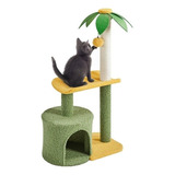 Condominio Para Gatitos Con Palmera De Coco Rascador Torre