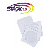 Envelope Branco P/ Cd, Dvd Visor Transp - Pcte 50 Unid.