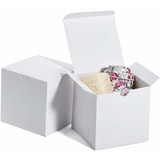 Cajas De Regalo Blancas, Pack De 50, 4x4x4''