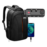 Mochila Antirrobo Impermeable Spica M-90 Usb Porta Notebook