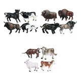 12pcs Animal Realístico Touro Simulado Brinquedo De Vaca