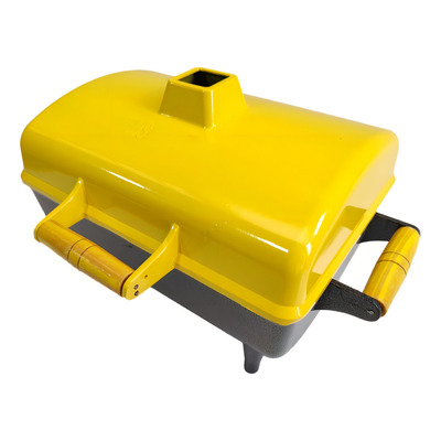 Churrasqueira Durafort Perola Premium Bafo Portátil Alumínio Com Grelha Cor Amarelo