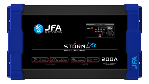 Fonte Carregador Automotivo Jfa 200a Storm Lite Mono 220v