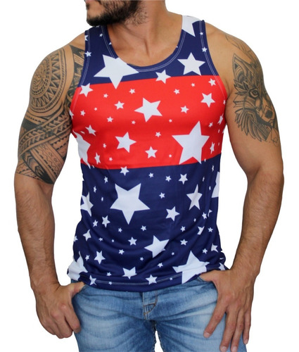 Playera/tank Top Deportiva Estampada Para Hombre, Fenix Fit