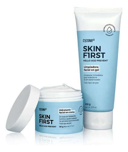 Set Cuidado Facial Skin First Limpieza+hidratacion Antiedad