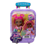 Barbie Extra Fly Mini Muñeca Barbie Cabello Rosa Festival