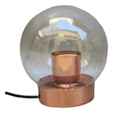 Velador Cobre Globo Esfera Transparente Vidrio De Ø15 Cm