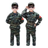 Uniforme De Camuflaje Infantil De Manga Larga.