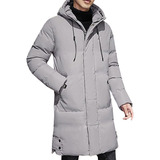 Campera Hombre Inflada Parka Larga Abrigada Capucha Invierno