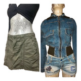 Duo  Falda Corta Old Navy + Chamarra Mezclilla Detalle 