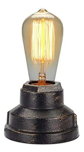 Lámpara De Mesa Vintage Con Control Táctil.
