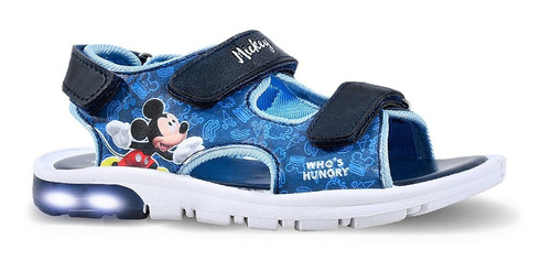 Sandalias Footy Mickey Mouse Disney Luces Led Niños Abrojos