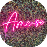 Ame-se Neon Led Painel Rosa Instagramável Luminaria 61x21cm 