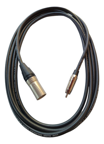 Cable Xlr Macho A Rca De 6 Metros