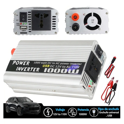 Convertidor De Corriente Auto Para Auto 1000w 12 A 110v,inversor,inversor Corriente