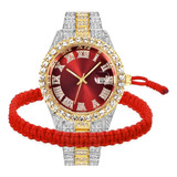 Bestkang Reloj Unisex De Lujo Con Diamantes Para Hombre Relo