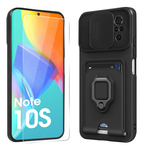 Funda Para Redmi Note 10s Con Protección De Cámara Y Soporte