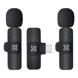 Microfono Corbatero Periodista 2 Mic Celular Usb Tipo C