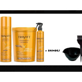 Shampoo 1 Litro + Hidratação 1 Kg Trivitt + Fluido De Escova