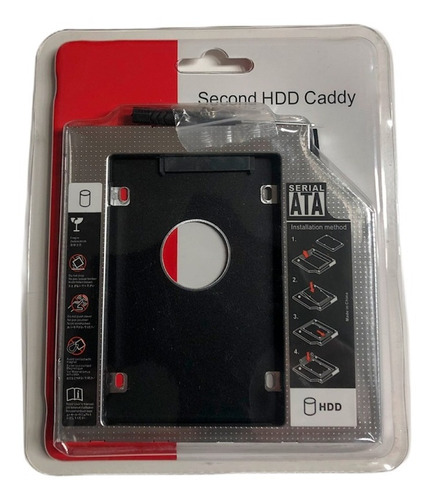 Caddy Segundo Disco Notebook Hdd Sata O Ssd 9,5 Mm Universal