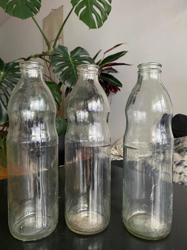 Botellas Vidrio Usadas Sin Tapa 3 Unidades