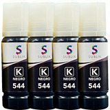 4 Botella Negro Para Epson T544 L1110 L3110 Tinta Compatible