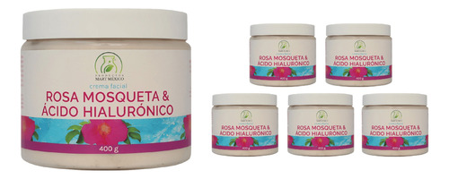 Crema Facial Rosa Mosqueta & Ácido Hialurónico (400g) 6pack