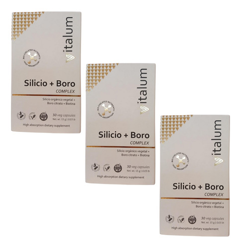 Silicio + Boro Complex Vitalum Sin Tacc Hgl Pack 3 30 Caps