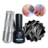 Kit Soft Gel X240 Tips Kapping Mini Linterna Uv Led Manicura