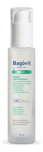 Bagovit Facial Pro Bio Anti-manchas Crema De Día X 50g Tipo De Piel Todo Tipo