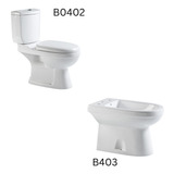 Inodoro Largo Con Deposito Y Bidet 3 Agujero Garda Combo