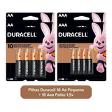 Kit 32 Pilhas Duracell 16 Aa + 16 Aaa Econopack 