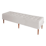 Puff Recamier Calçadeira King 195cm Pé Madeira Duque