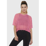 Polera Mujer Deportiva Transparencia Fucsia Corona