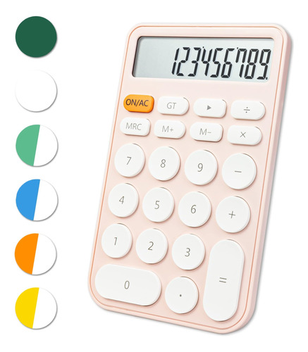 Calculadora Vewingl Com Prático Lcd 12 Dig Pink