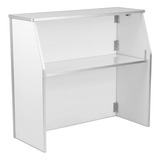 Flash Furniture 4 'barra Plegable Laminada Blanca