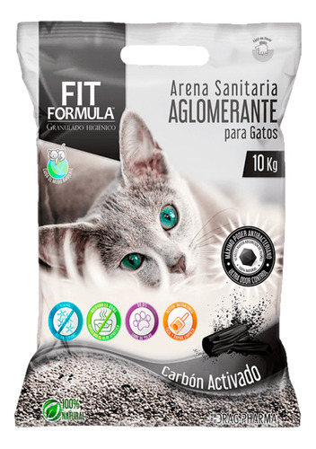 Arena Fit Fórmula Aroma Neutro Carbón Activado 10 Kgs