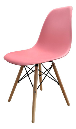  Silla Holly Estilo Eames Para Comedor Color Rosa