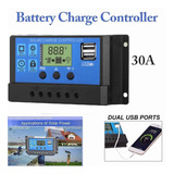 Controlador De Cargador Solar Pwm Regulador Panel 30a