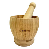 Mortero Triturador Bambu 11cm Cocina Hudson