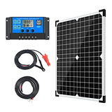 Paneles Solares - Apowery Kit De Panel Solar 20w 12v Monocri