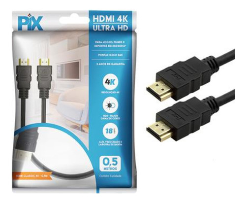 Cabo Hdmi 2.0 4k 19 Pinos 2,0m 30awg