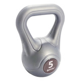 Combo 2 Pesas Rusas 5 Kg Kettlebell Pvc Mancuerna Rusa Mb Color Gris