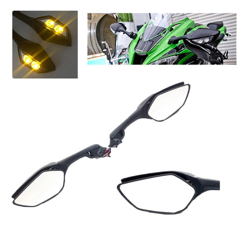 Espejo Retrovisor Con Led Para Kawasaki Ninja Zx10 Zx10 R6