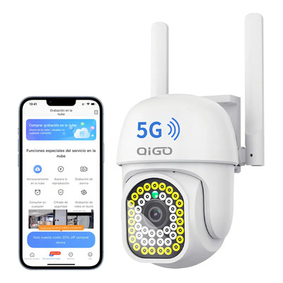 Cámara De Seguridad Wifi Hd Con Alarmaa Ip 360° Visión 5G Wifi Exterior Con Led Q43W | MercadoLibre