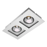 Spot Duplo Embutir Recuado Par20 Acabamento Premium Cor Branco 110v/220v