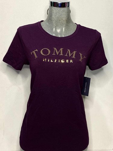 Playera Tommy Hilfiger De Mujer Talla Xs Morada Original