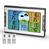 Reloj Digital Con Calendario Meteorológico Y Temperatura