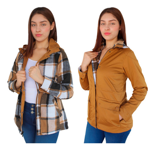 Chamarra Chaqueta Abrigo Mujer Invierno Moda Casual 0001